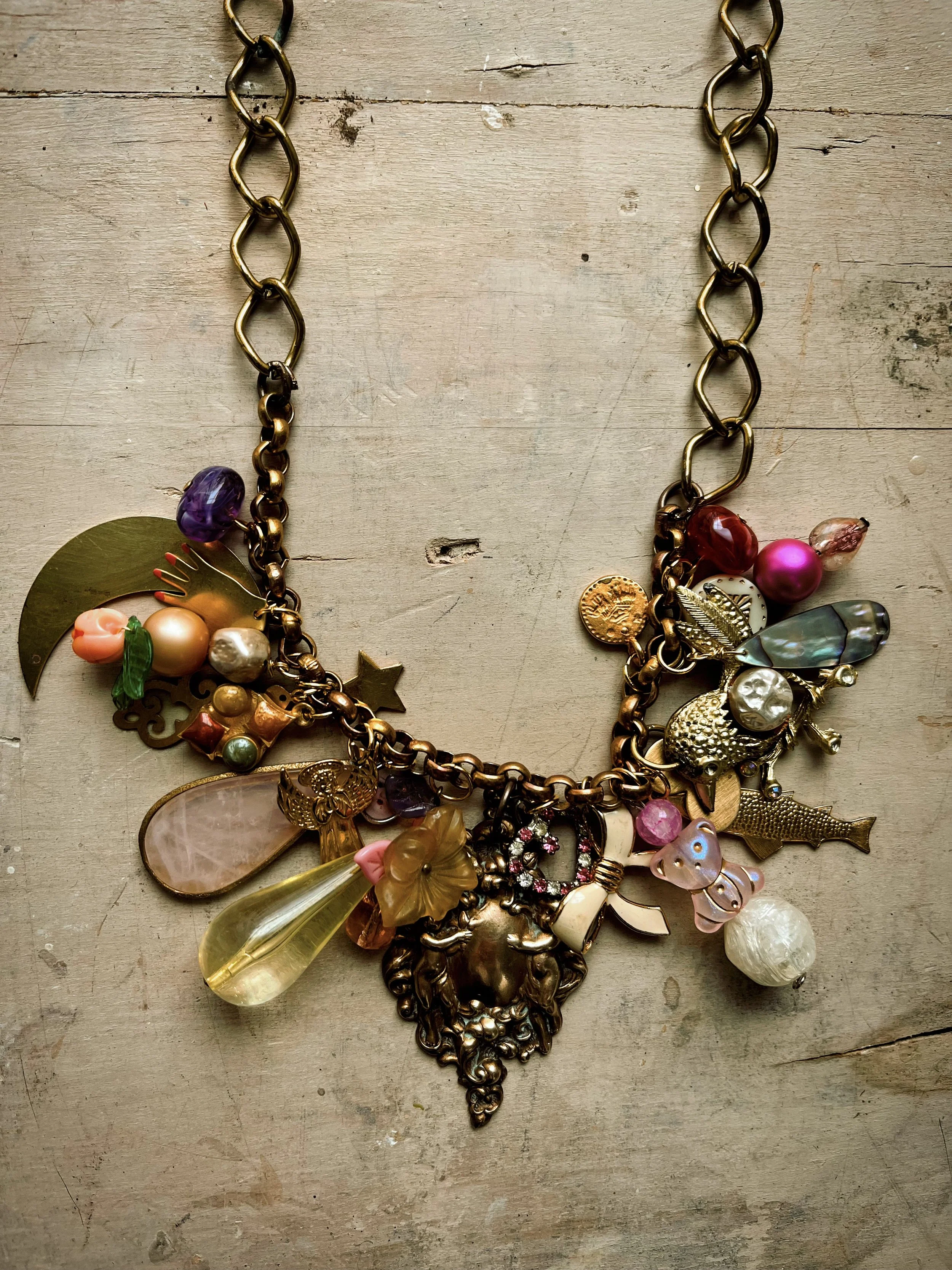 Lovey Dovey Vintage treasure  necklace