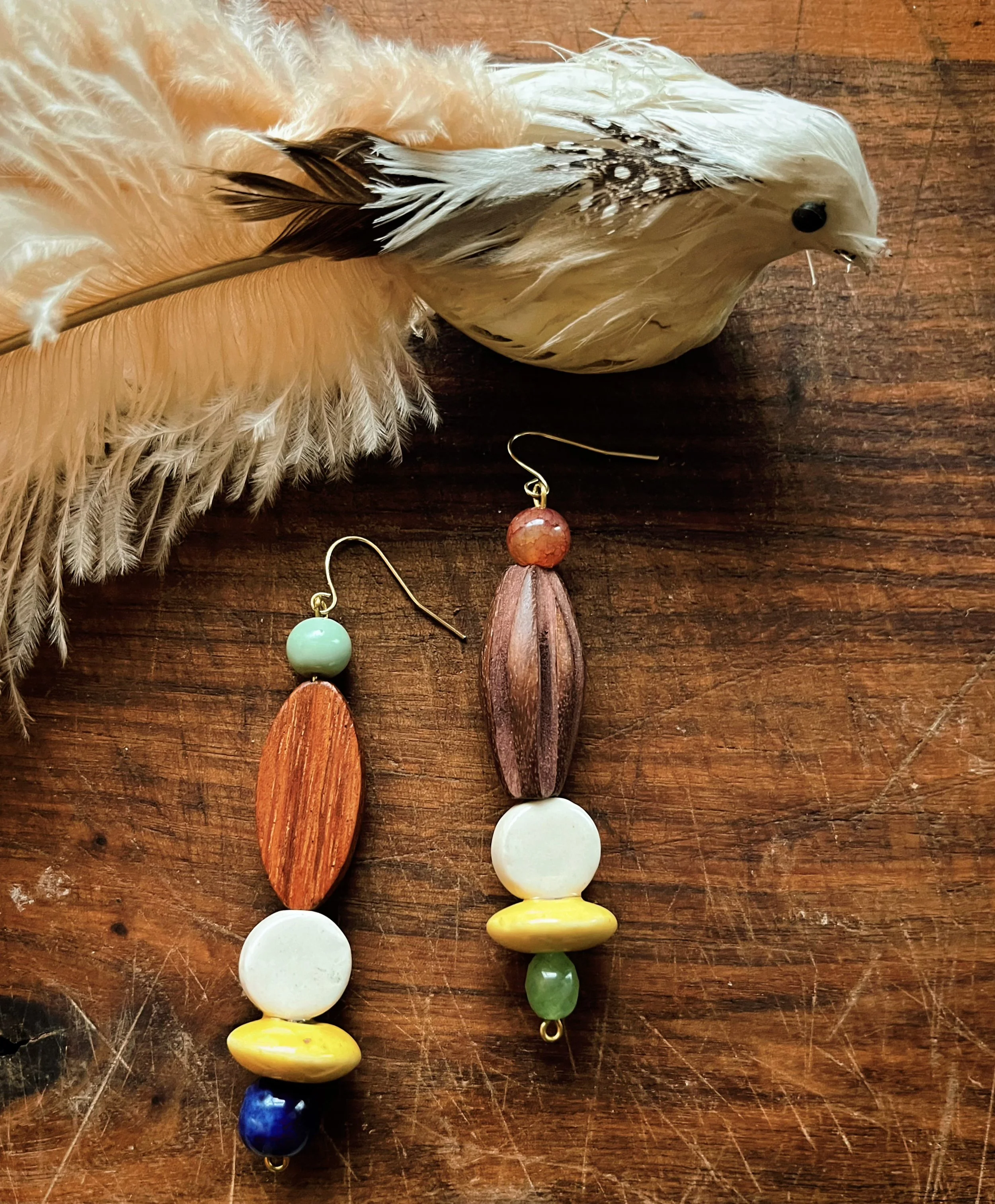 Mixed vintage bead earrings