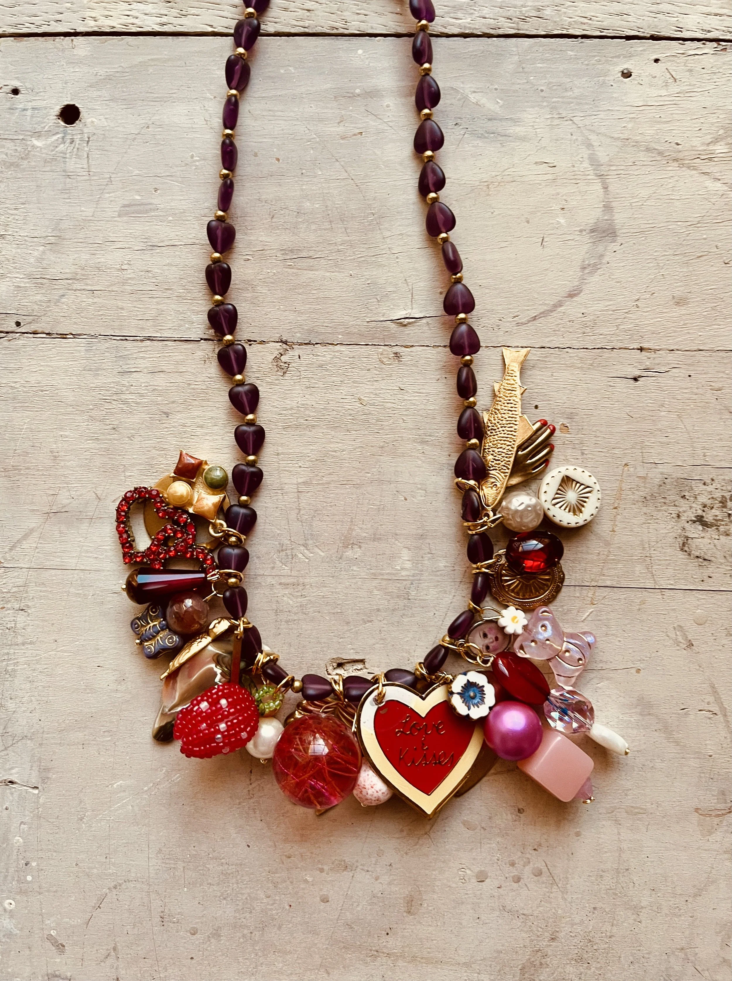 Lovey Dovey Vintage treasure necklace