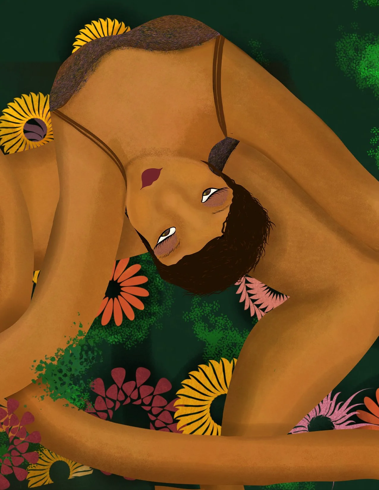 She stares on, focused and determined