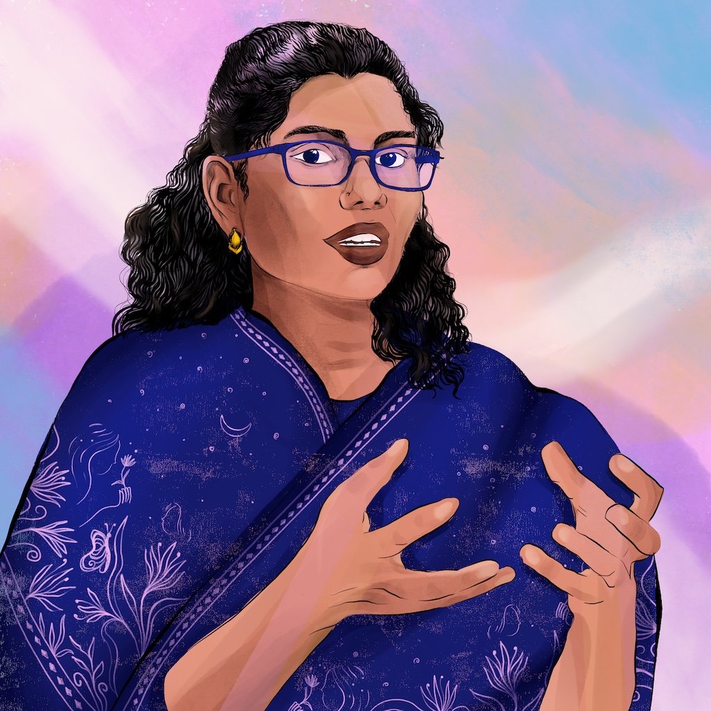 Portrait of Trans and Dalit rights Activist Grace Banu