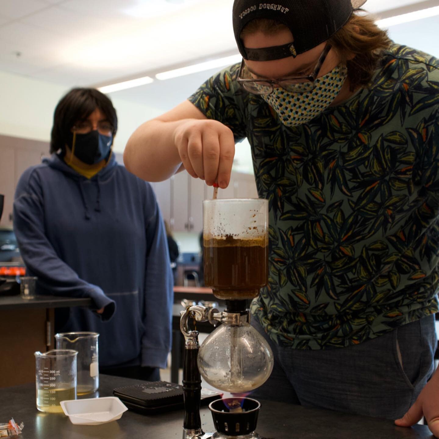 Day 3: The Pour Over &amp; Preferred Cream Percentages.  Before jumping into developing our classes&rsquo; Standard Pour-Over Procedures (SPOP), students practiced common laboratory techniques of measuring mass, volume, temperature, time and total di