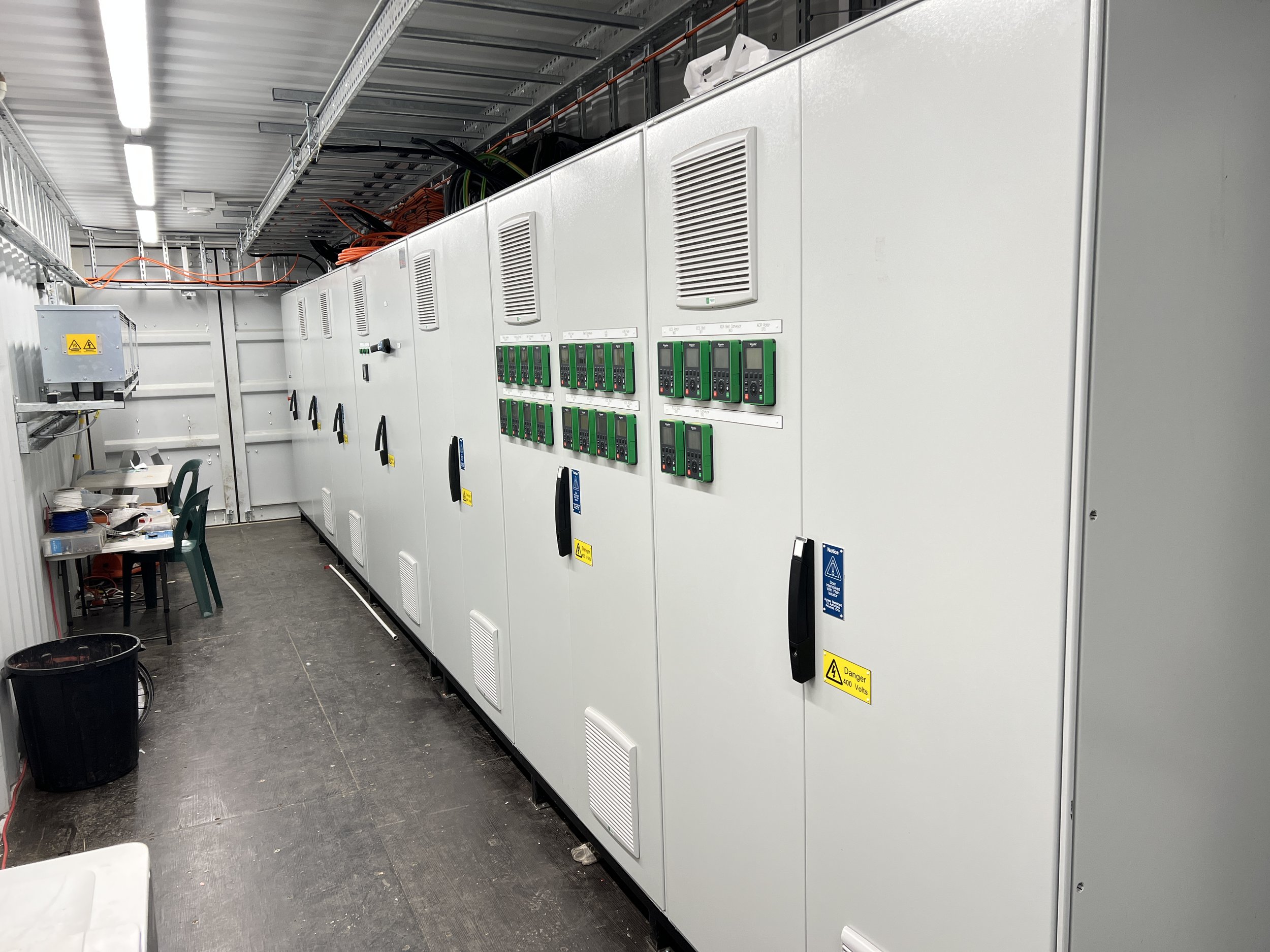 showing MCC panel in container