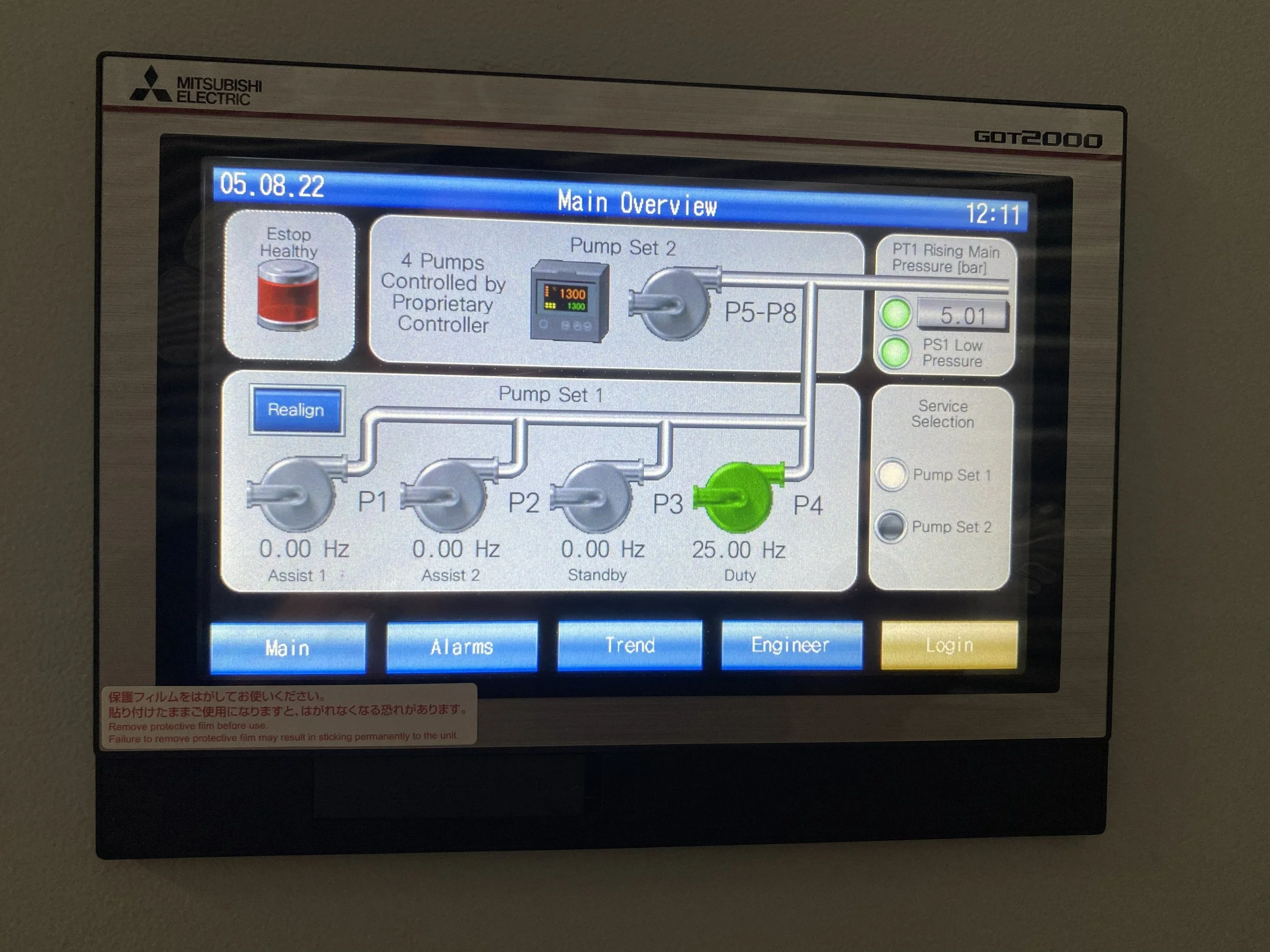 luxury hotel brand water pressure monitoring