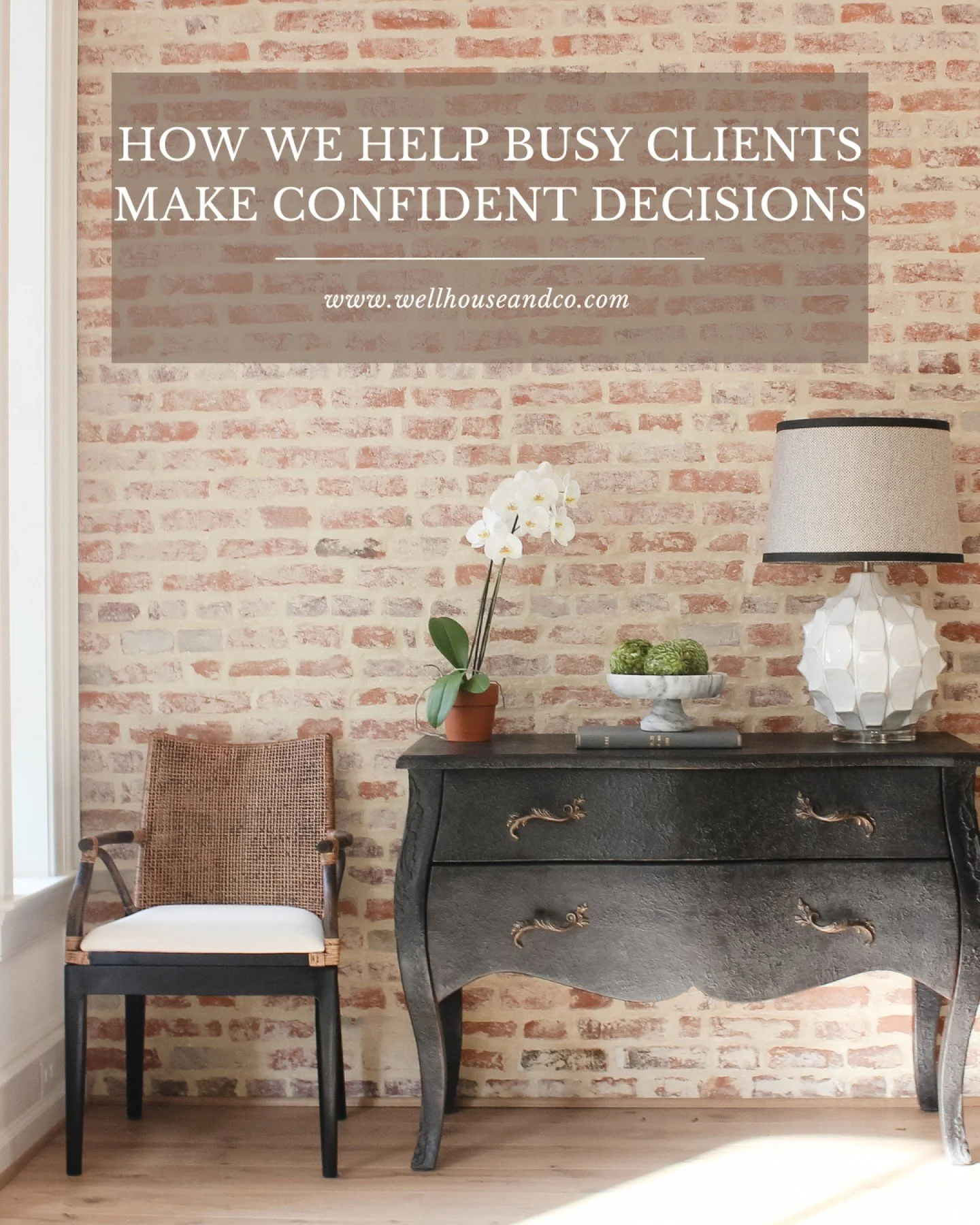 How we help busy clients make confident decisions

We guide our clients every step of the way. By gaining a deep understanding of their vision and needs, providing curated selections, offering technical details and drawings, and overseeing execution 