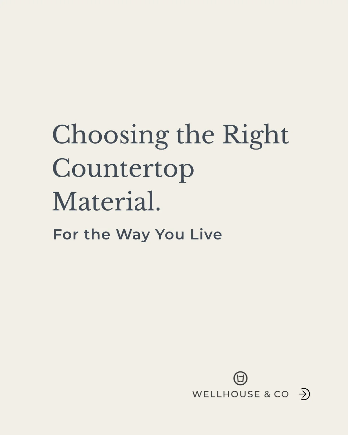 Countertops are one of the most used and visible surfaces in your home.

The right choice isn&rsquo;t just about what looks beautiful in a showroom.
It&rsquo;s about how it performs in real life.

Designing for lifestyle first changes everything.

If