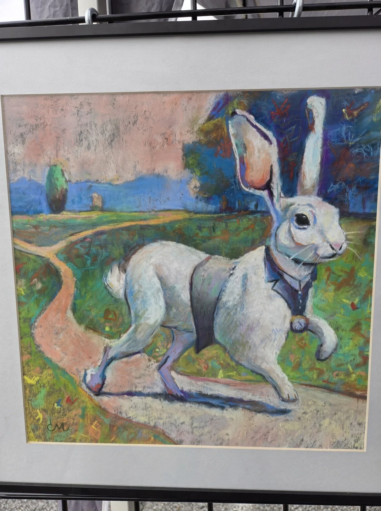 The White Rabbit, 12 by 12 soft pastel by Chad McLaren