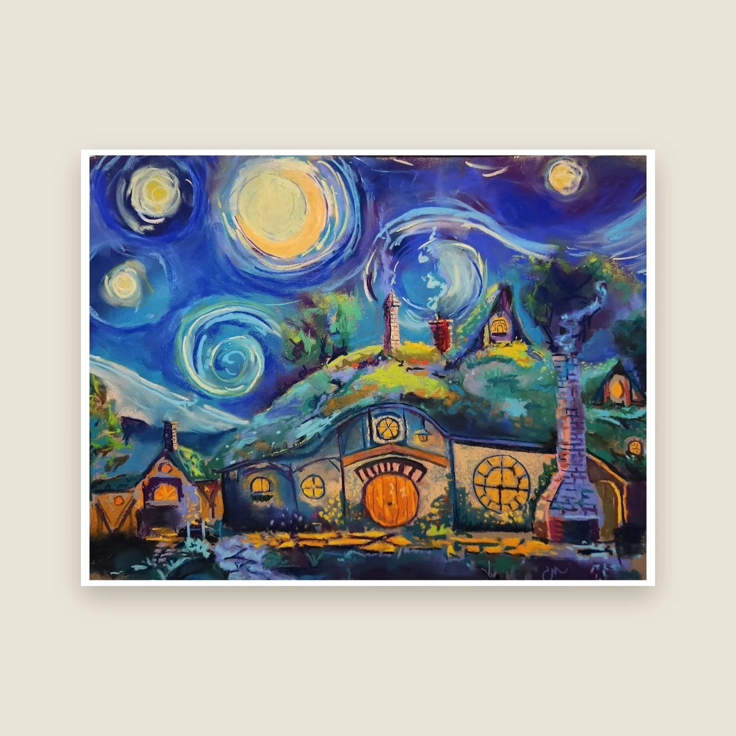 Dreams of Middle-earth, soft pastel by Chad McLaren