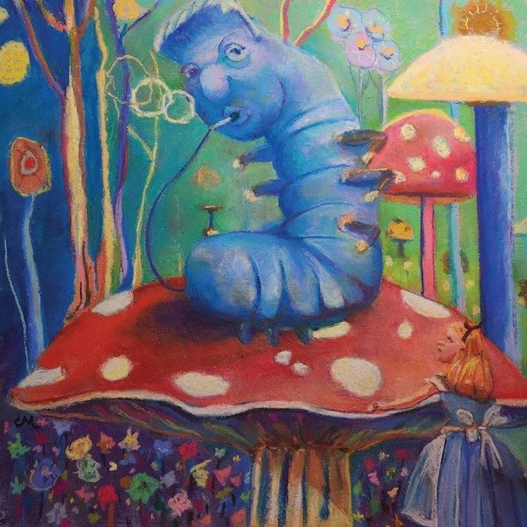 A Curious Conversation, soft pastel by Chad McLaren