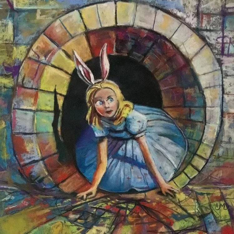 Hello Alice, soft pastel by Chad McLaren
