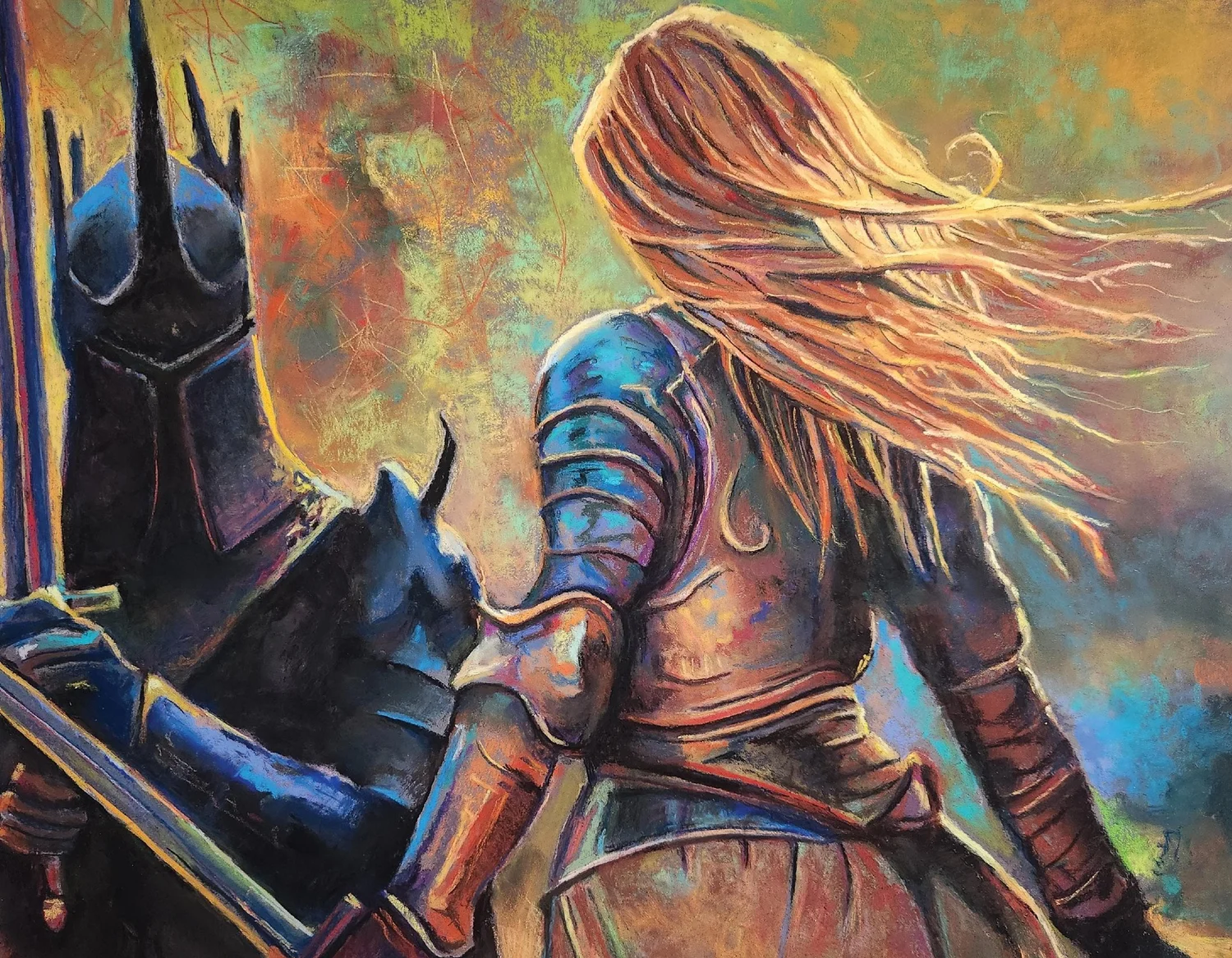 I Am No Man, soft pastel painting by Chad McLaren