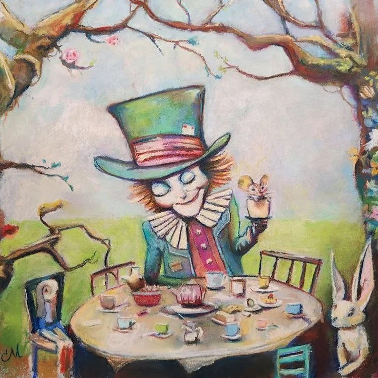 Tea Time, soft pastel by Chad McLaren