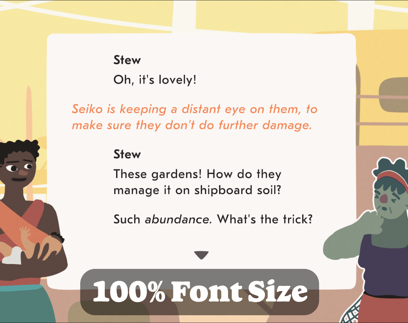 100% Font Size (default)