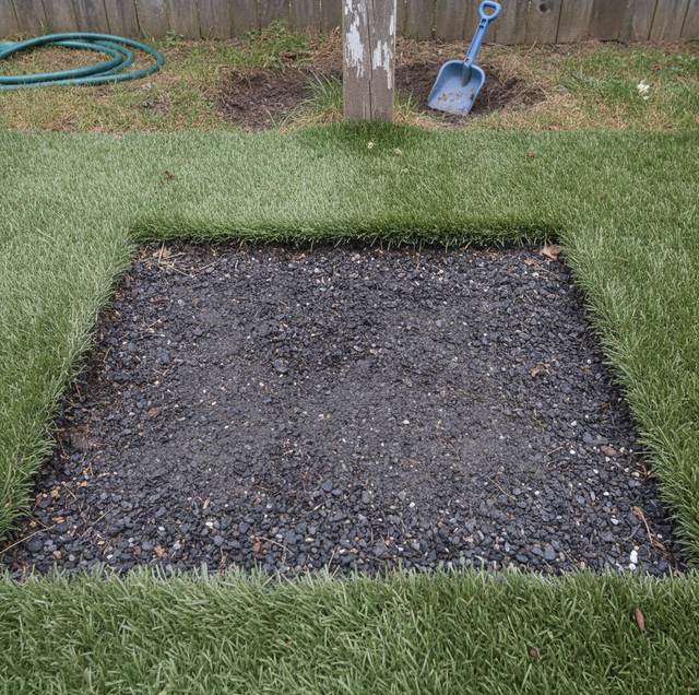 close-up of dog nose pressed into artificial turf blades