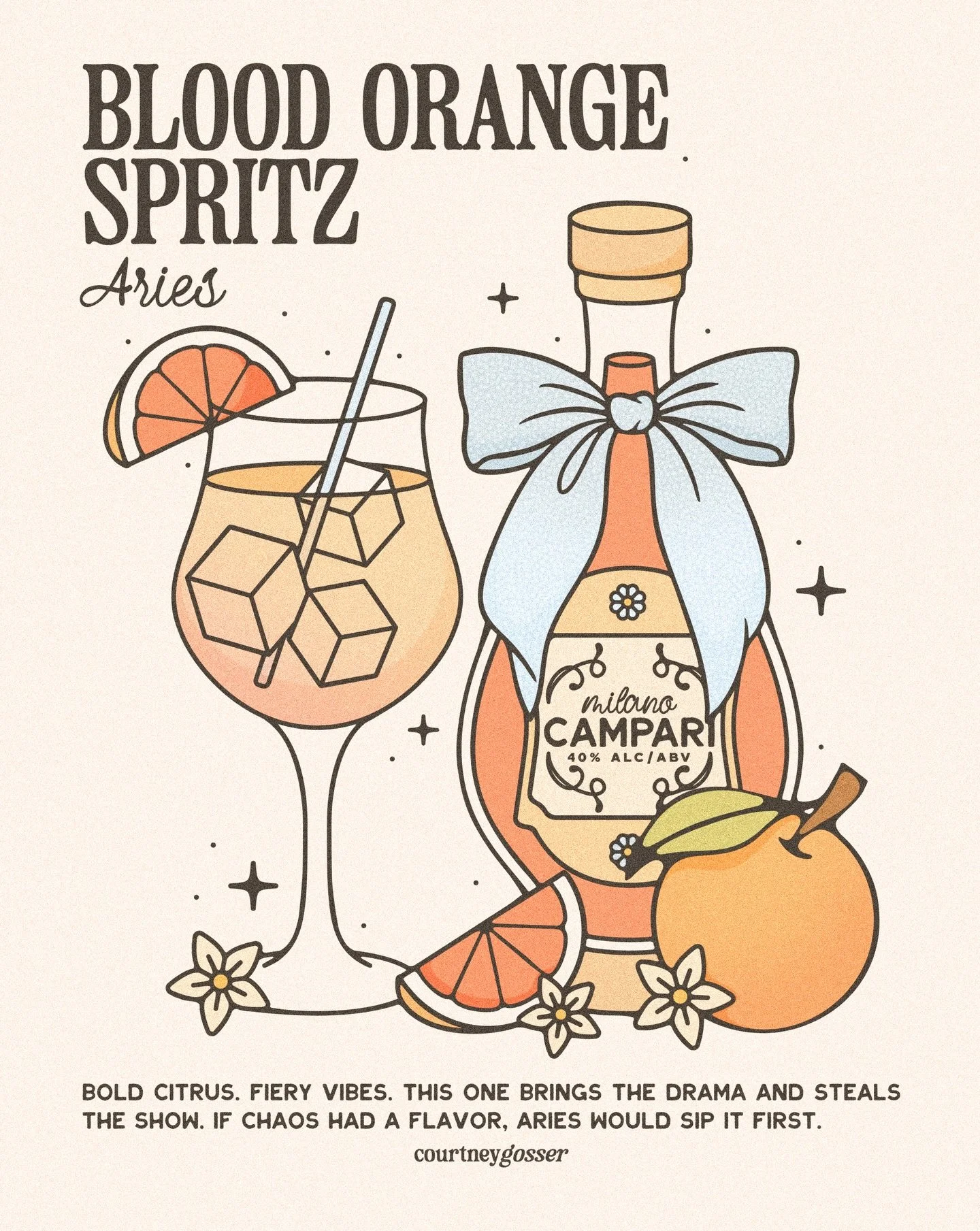 Spring is slipping away from us in Indy in the form of tornados and thunderstorms, soooooo time to pull out my zodiac spritz series to bring back color and happiness. 🍾💗