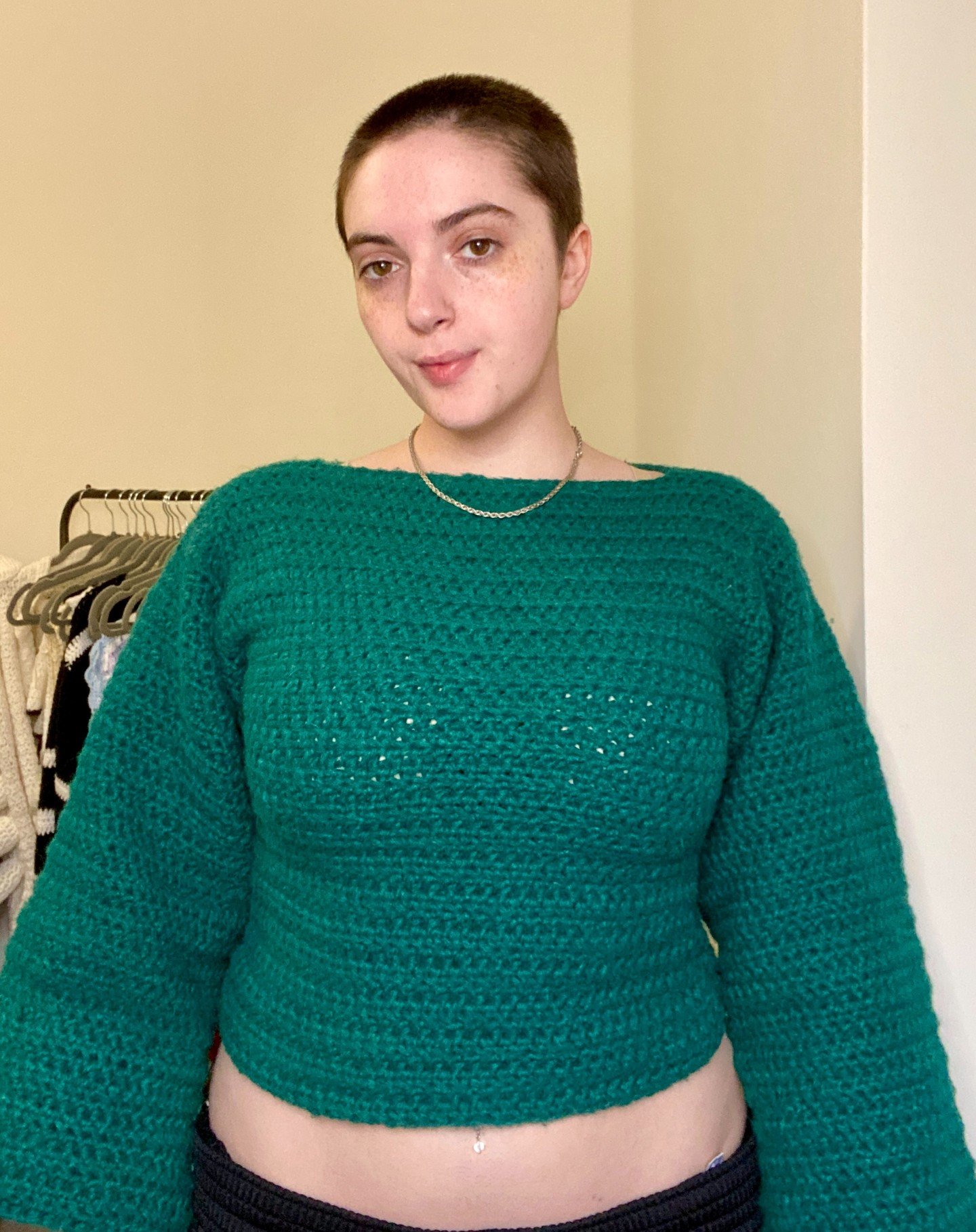 My first completed crochet project of 2025!

#crochet #crochetsweater #crochetinspiration #crocheter #design #fashion #fiberart #yarn