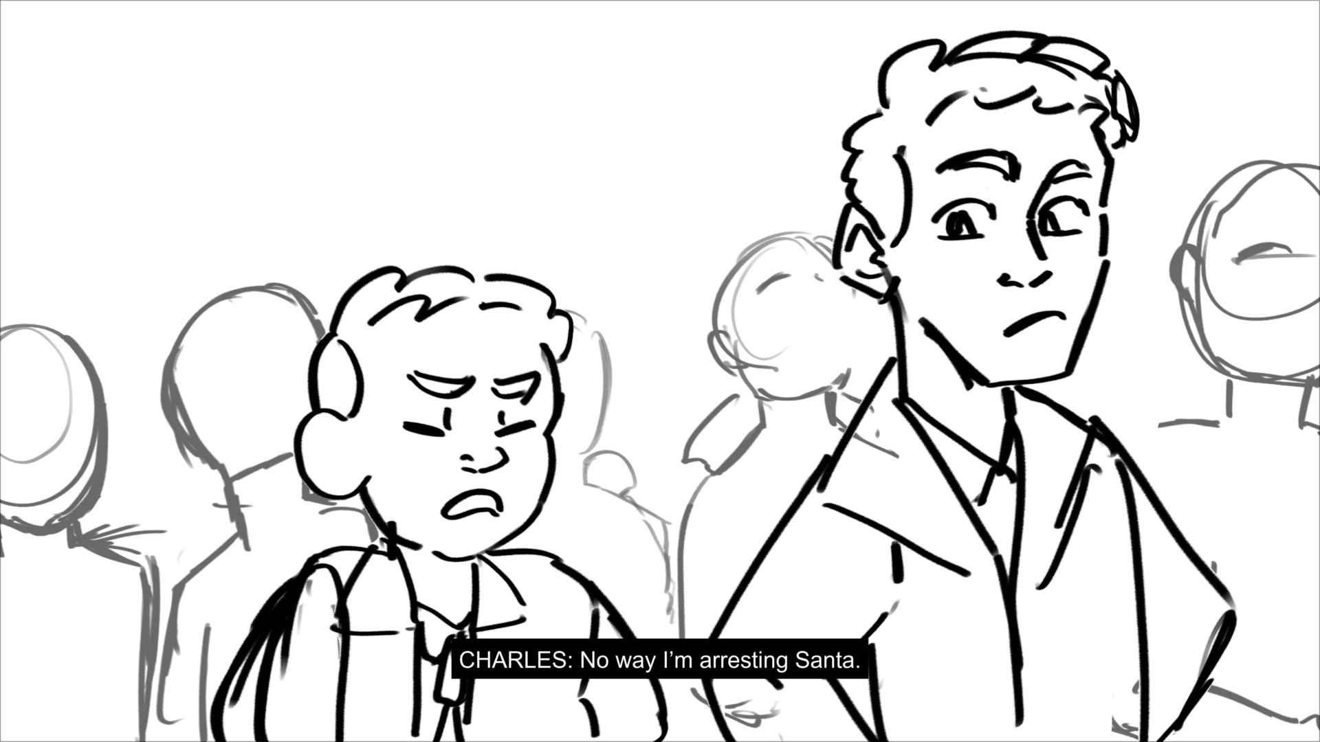 Based off of the cold open script from Brooklyn 99 Season 1 episode 11 "Christmas"