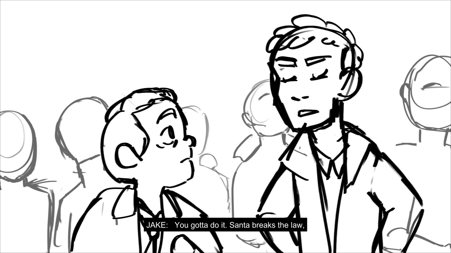 Based off of the cold open script from Brooklyn 99 Season 1 episode 11 "Christmas"