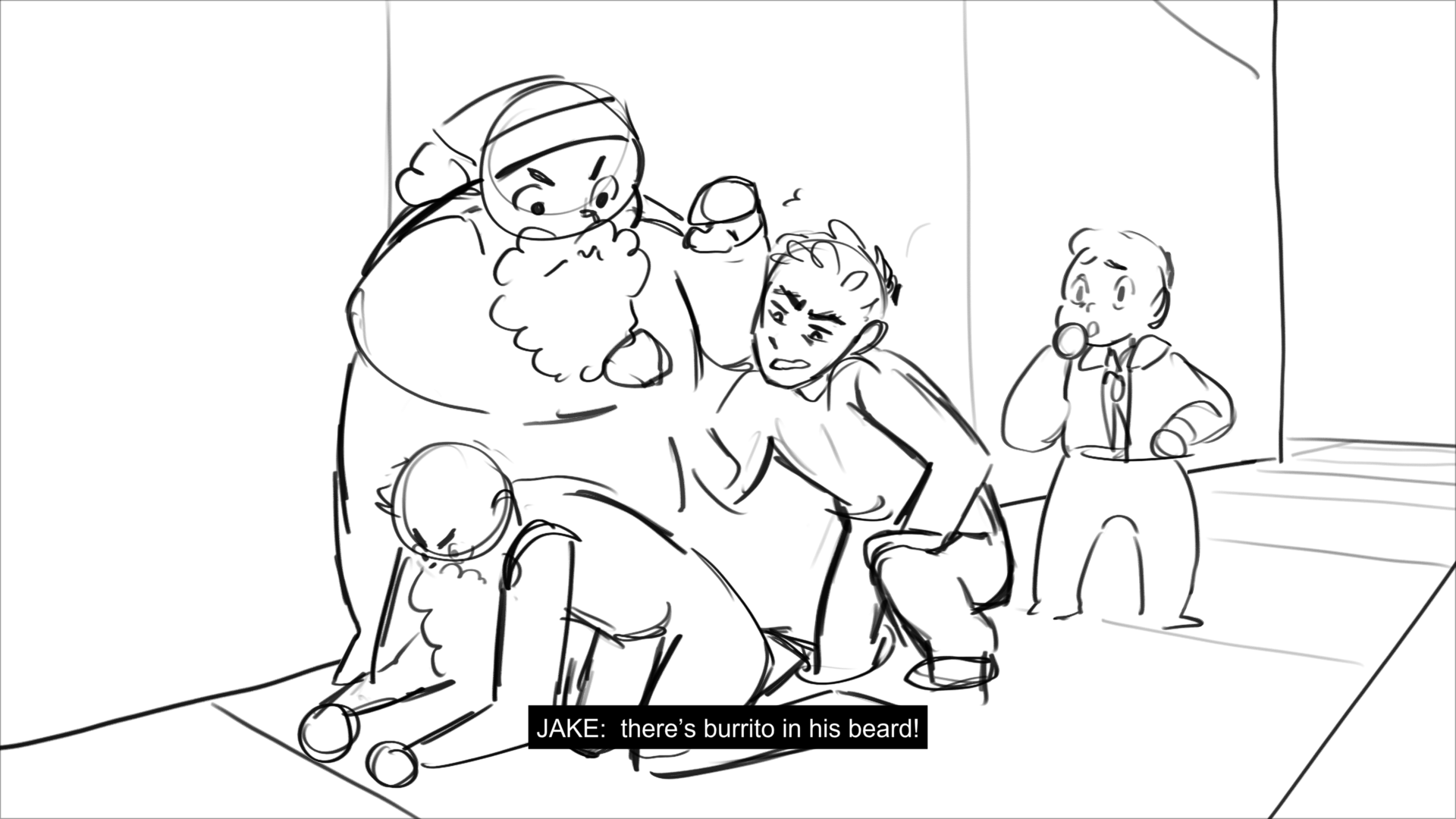 Based off of the cold open script from Brooklyn 99 Season 1 episode 11 "Christmas"