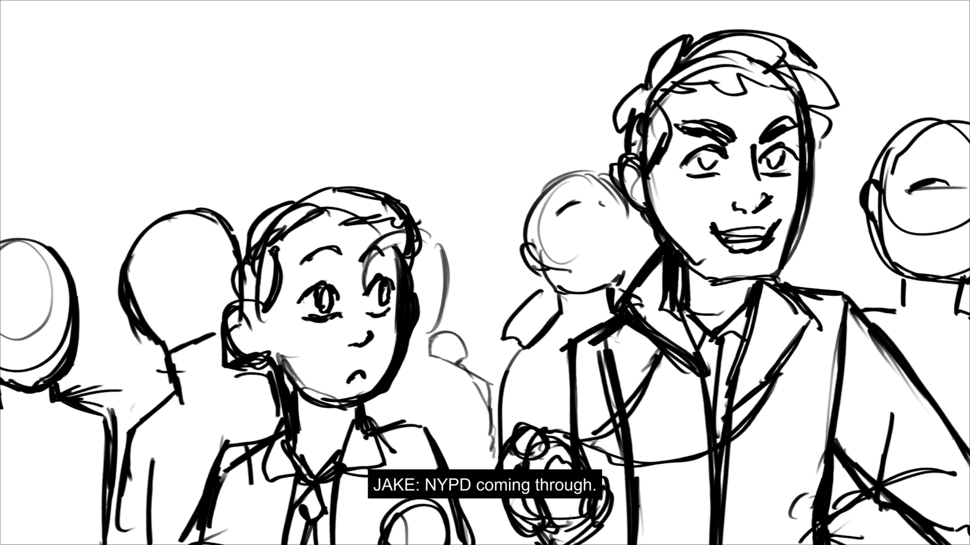 Based off of the cold open script from Brooklyn 99 Season 1 episode 11 "Christmas"