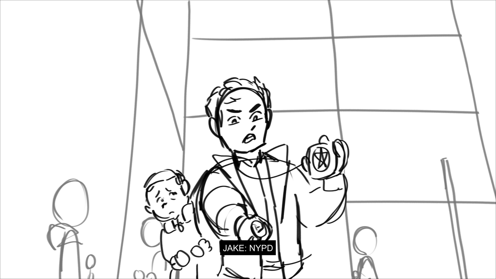 Based off of the cold open script from Brooklyn 99 Season 1 episode 11 "Christmas"