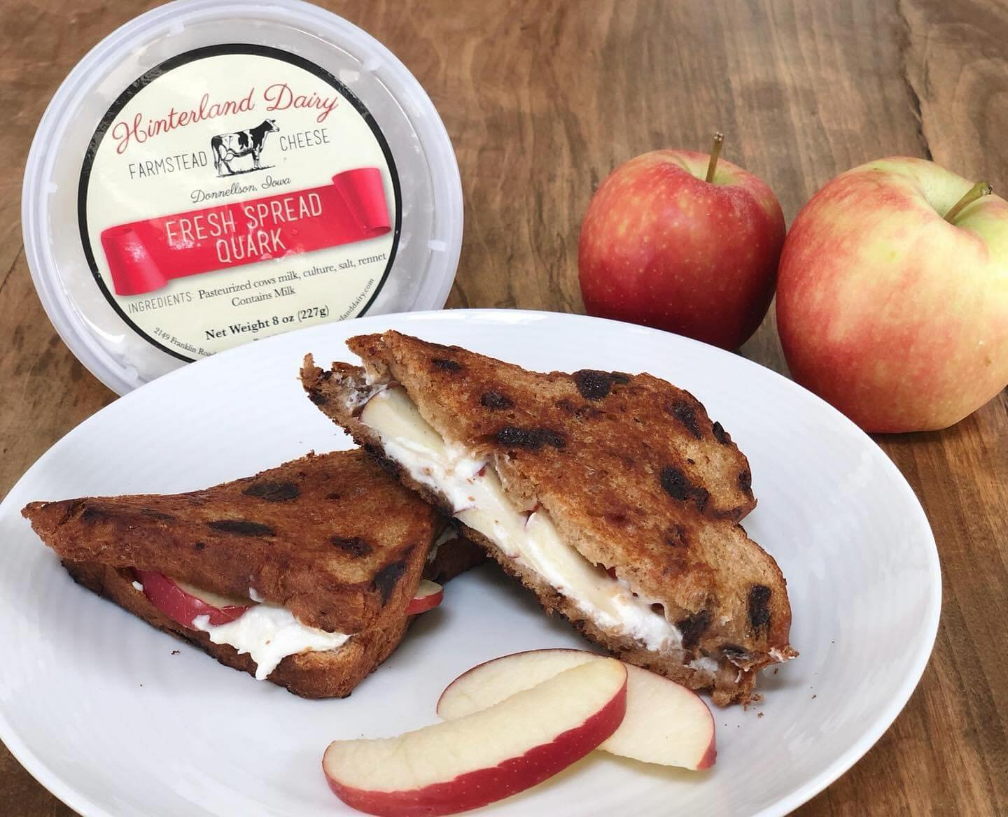 Celebrating #nationalgrilledcheesesandwichday with Hinterland Dairy, Appleberry Orchard and Tulls Honey. All locally made products! Try a sweet and savory grilled cheese!
#localfood #grilledcheese #agriculture #localdairy
