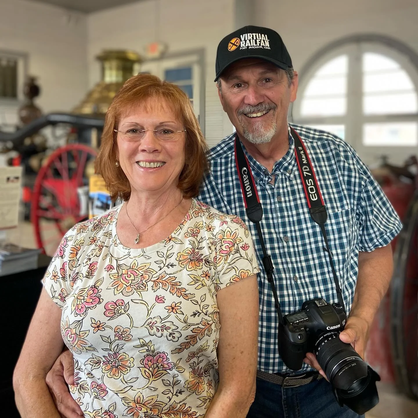 Railfans from New York dropped by to say hello! I spoke with him at the Springfield, MA train show in January and surprised to greet him again today! Enjoy your time in Fort Madison!