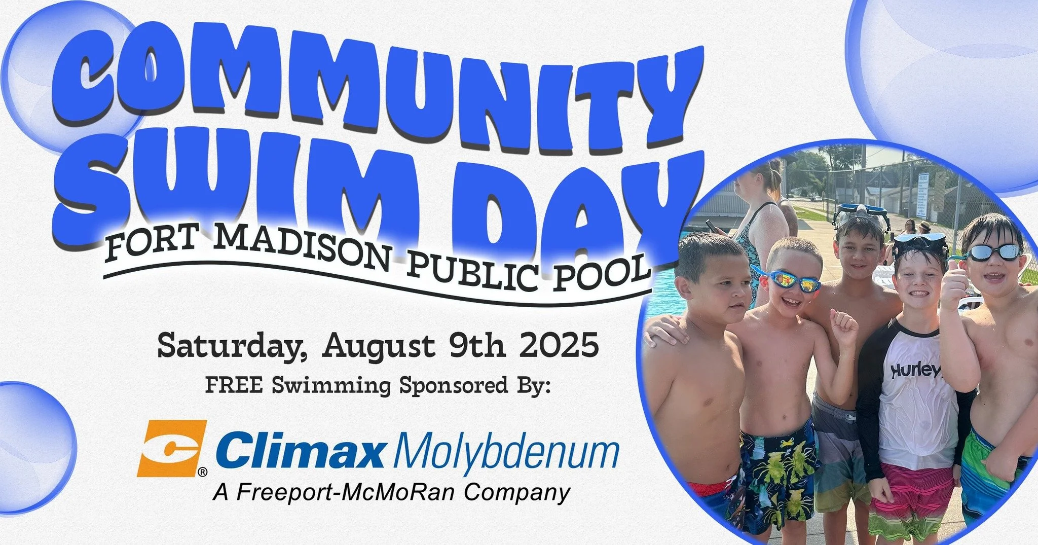 FREE Swim Day @ Fort Madison Public Pool