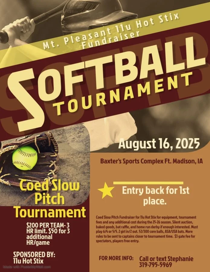 11u Hot Stix Adult Slow Pitch Fundraiser