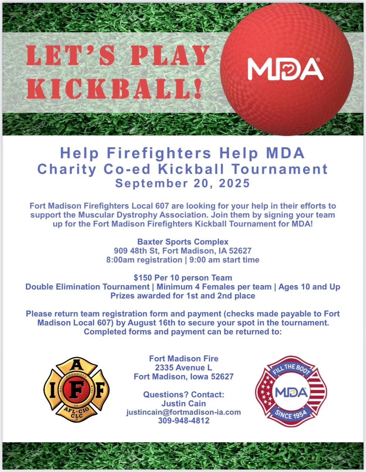 Fort Madison Fire Department Kickball Tournament