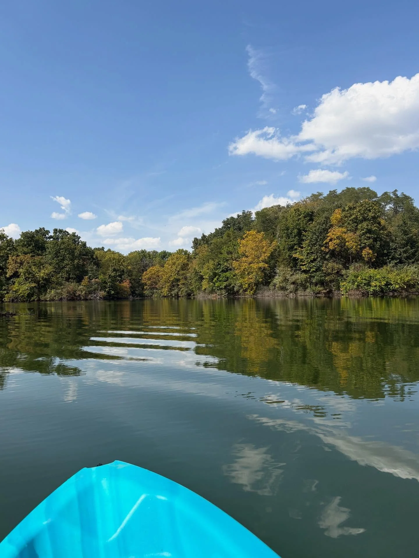 Enjoying a hot September Sunday kayaking!