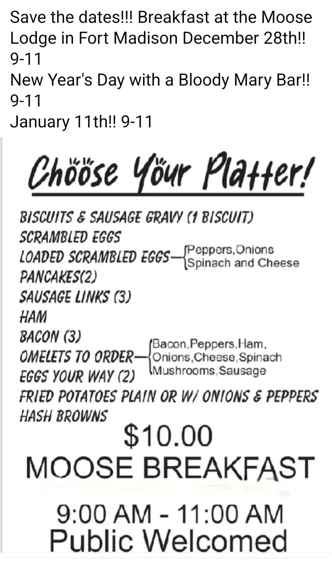 Breakfast at the Moose 