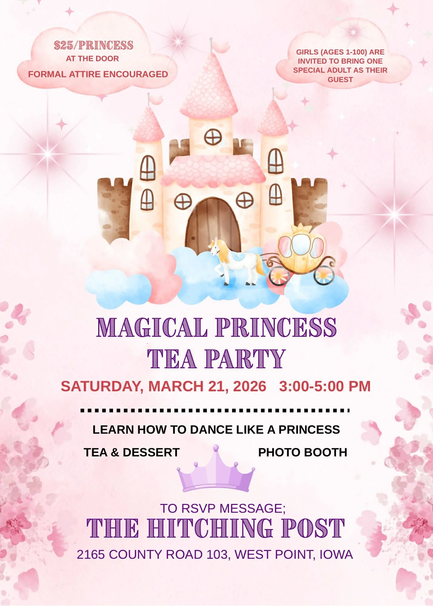 Princess Tea Party at The Hitchin' Post