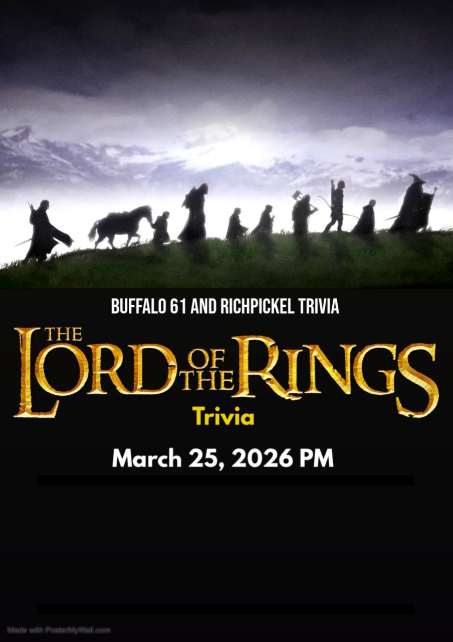 Lord of the Rings Trivia Night at Buffalo 61