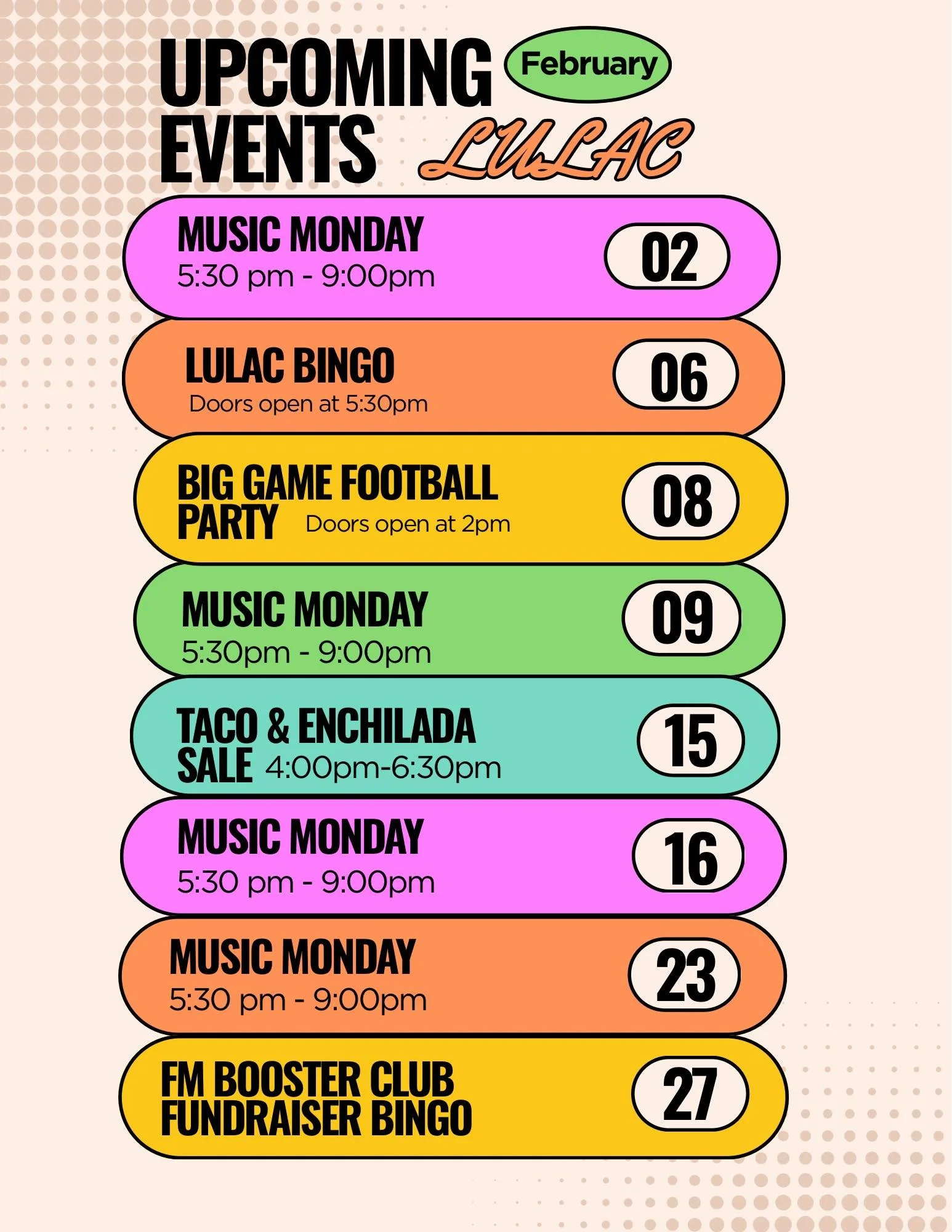 Taco and Enchilada Sale at the LULAC