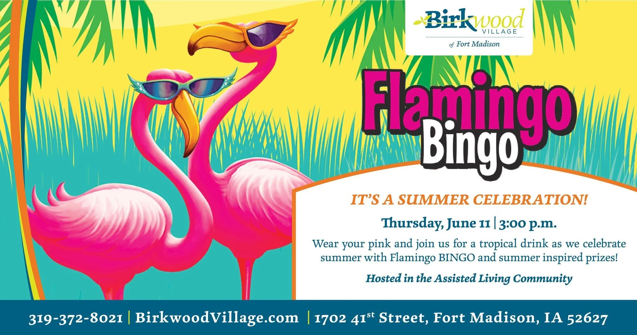 Flamingo Bingo at Birkwood Village