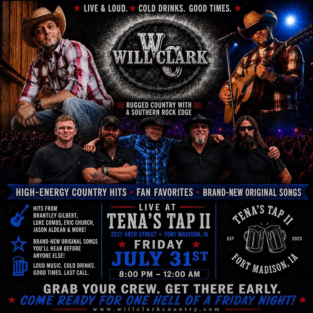 Will Clark band at Tena's Tap