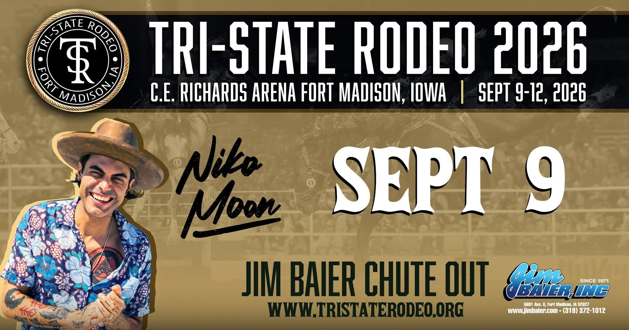 Tri-State Rodeo - Jim Baier Chute Out + Niko Moon