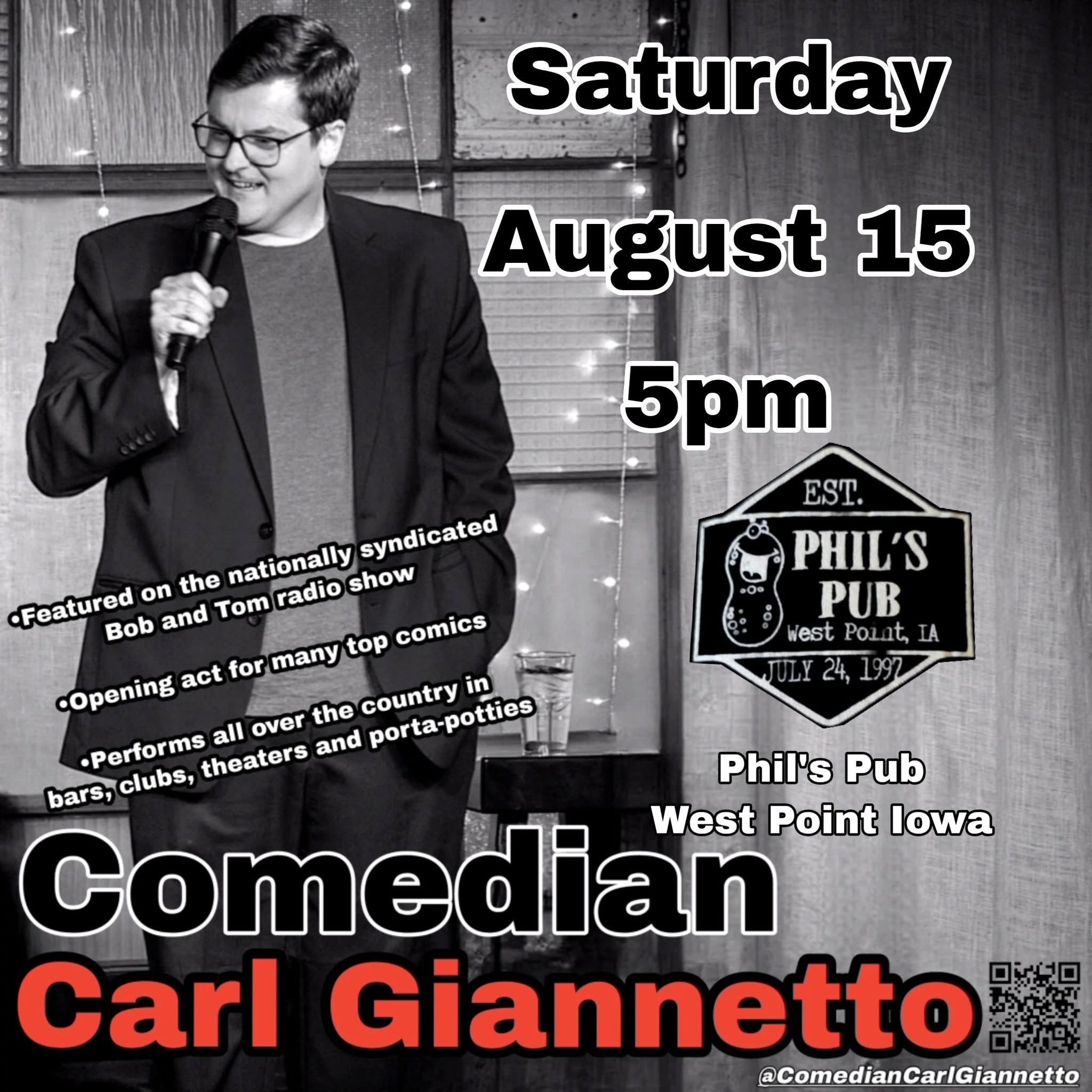 Comedian Carl Giannetto at Phil's Pub