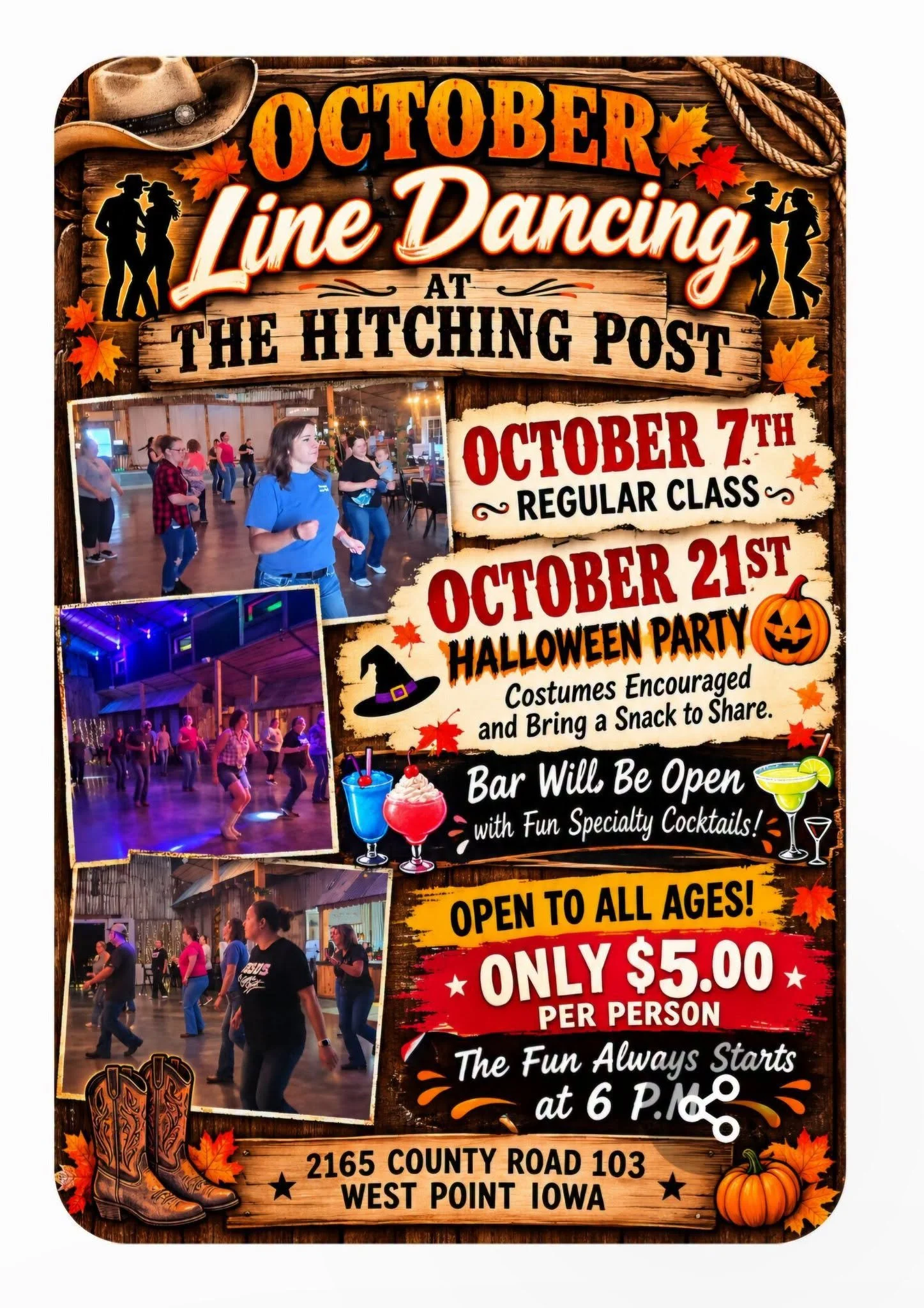 Line Dancing Lessons at the Hitching Post 