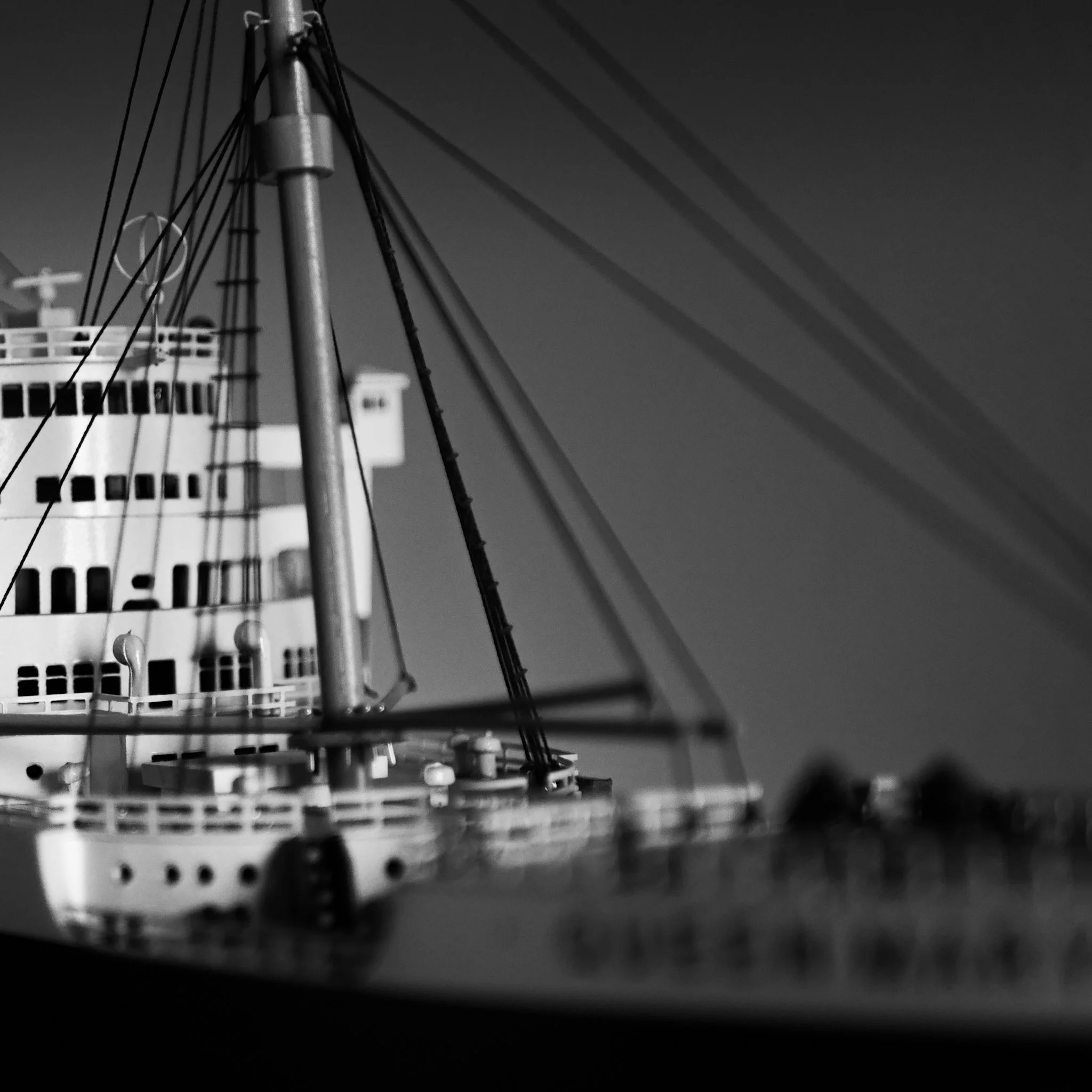 Queen Mary Model on the Bridge