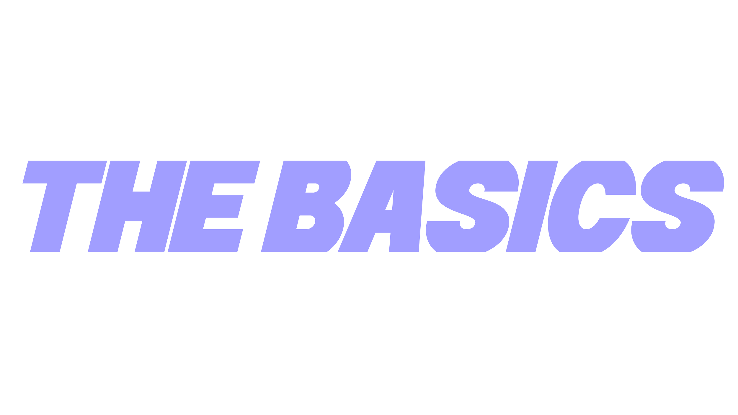 The logo of the tech company, THE BASSICS, written in bold, purple text on a black background.