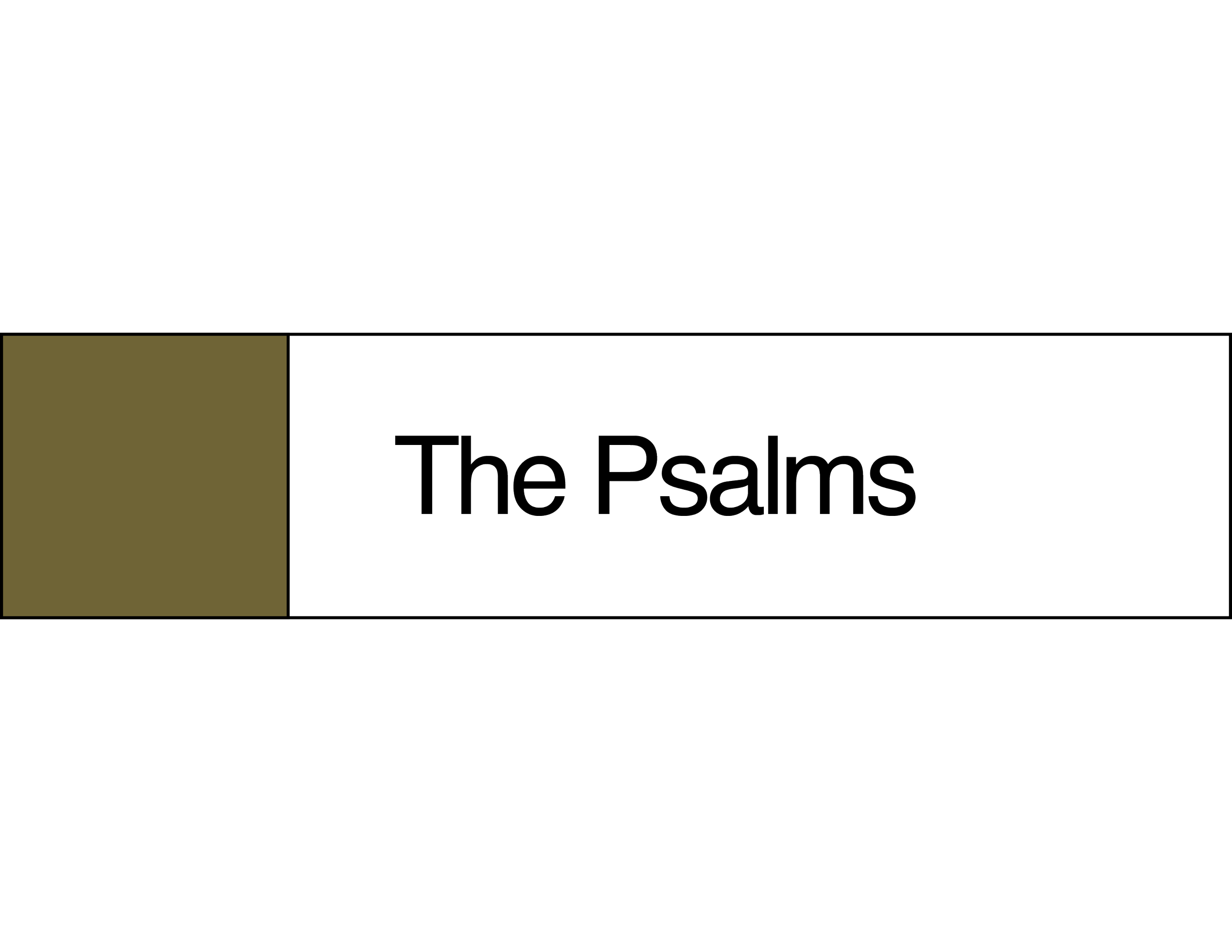 The cover of a book titled "The Psalms" with a gold-colored rectangular design and a black background.