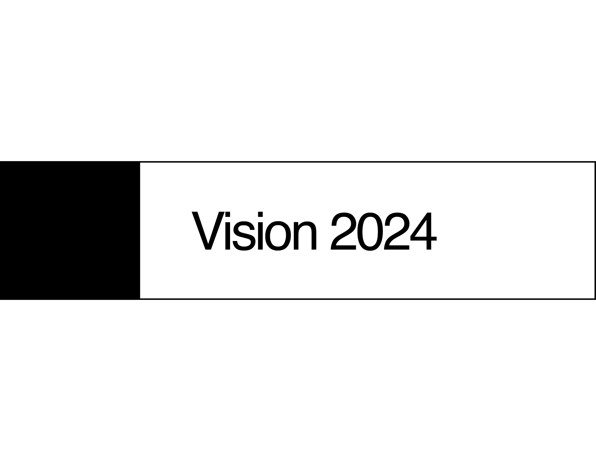 Black background with white text that reads "Vision 2024."