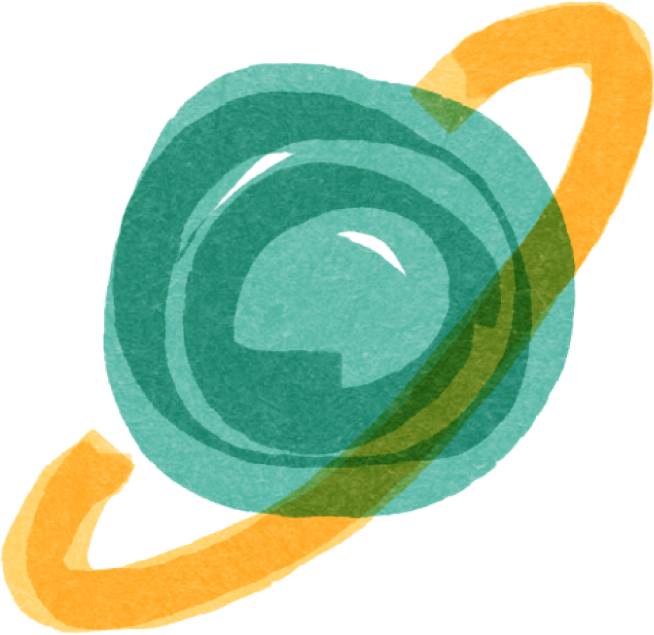 Abstract illustration of a circular arrow with a question mark in the center, featuring bright colors like teal, green, orange, and yellow.