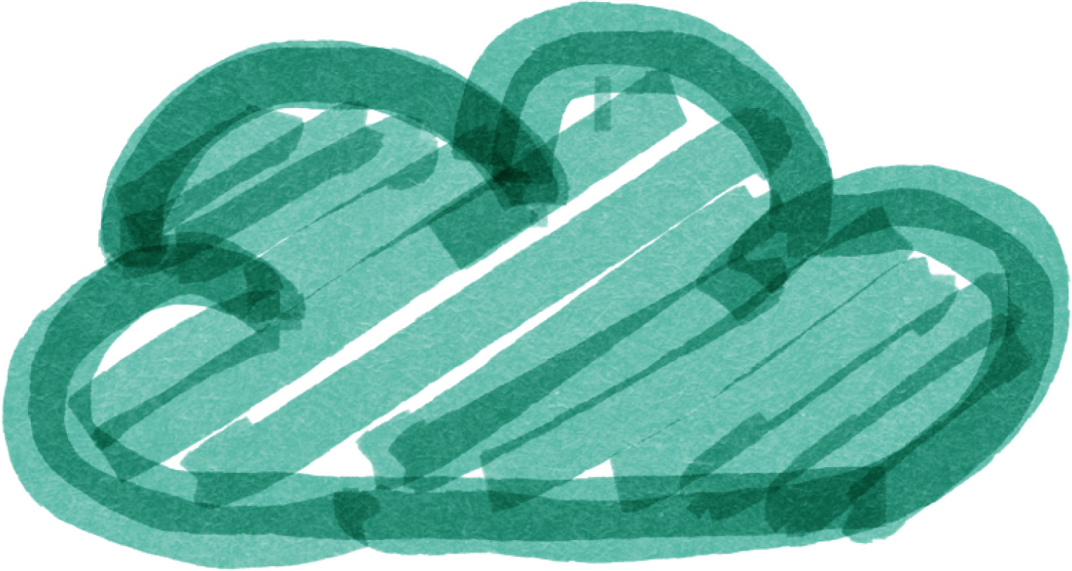 Illustration of a plate with three hot dogs topped with mustard.