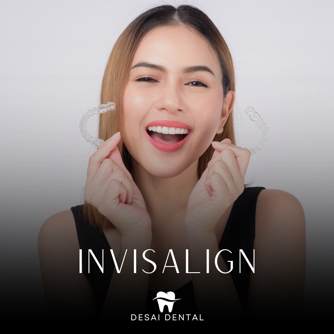 Straighten your smile with Invisalign at Desai Dental! 🦷✨ Achieve a perfectly aligned smile discreetly and comfortably. Let's make your journey to a straighter smile a reality! 😁🌐 

Start your Invisalign journey with us! Contact us to schedule a c