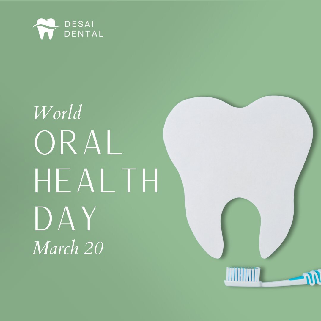 🌍 Happy World Oral Health Day! 🌟 Your oral health matters! Take a step towards a healthier smile with Desai Dental. Remember, a healthy smile is a happy smile! 😁🌐

Prioritize your oral health! Schedule your checkup today for a radiant smile! 🗓️?