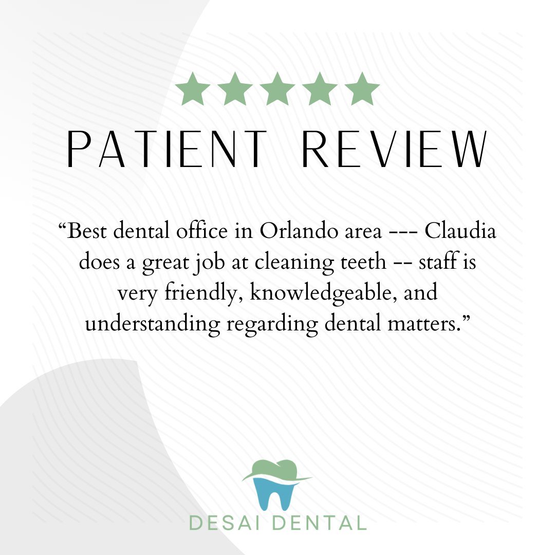 We are honored to receive another 5-star review from one of our fantastic patients! 🌟 Thank you for trusting Desai Dental with your dental care needs. Your satisfaction and well-being are our top priorities. Here's to many more smiles together! 😊 
