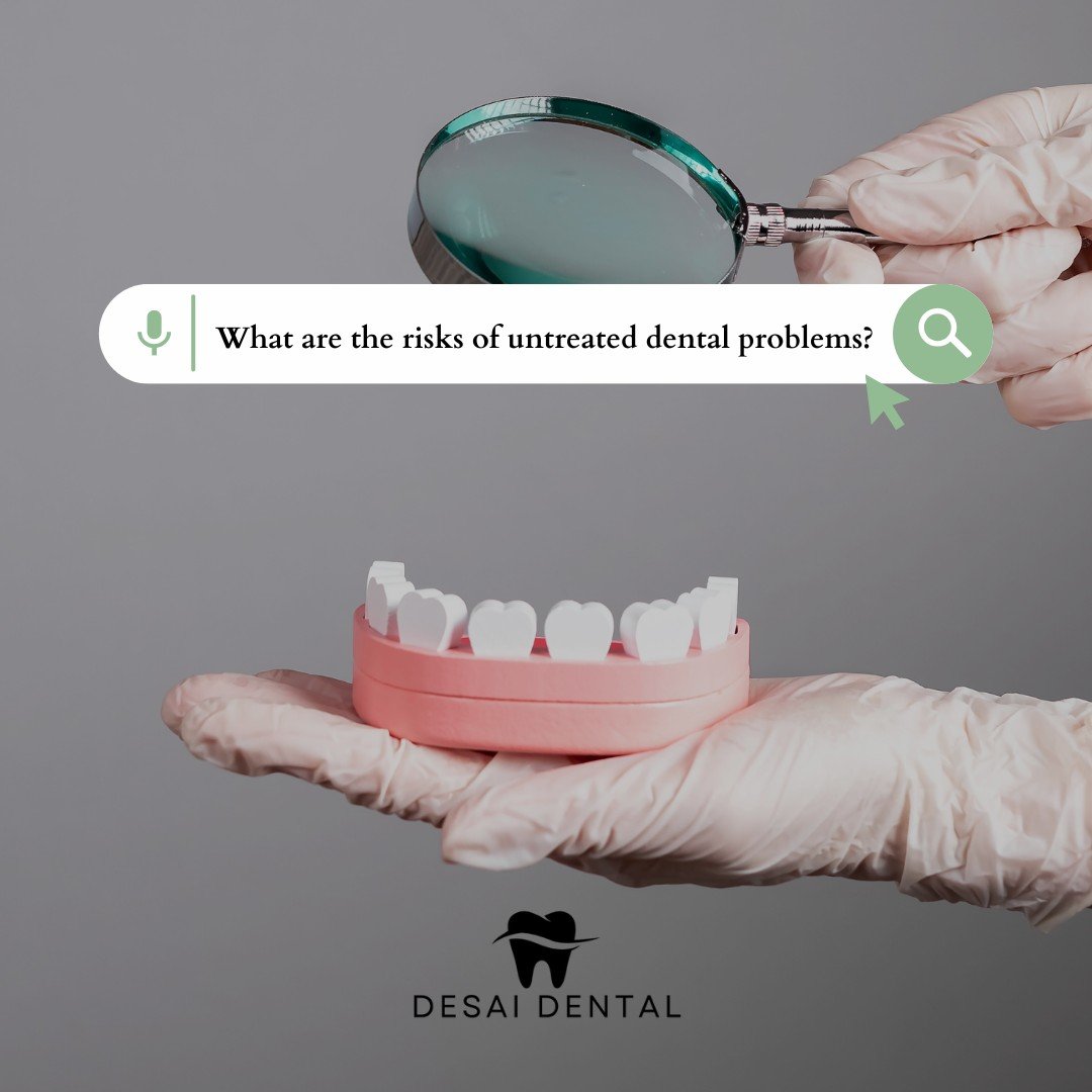 Neglecting dental problems can lead to serious risks and complications, impacting not just your oral health but also your overall well-being. From tooth decay to gum disease, untreated dental issues can worsen over time. Your dental health matters! ?